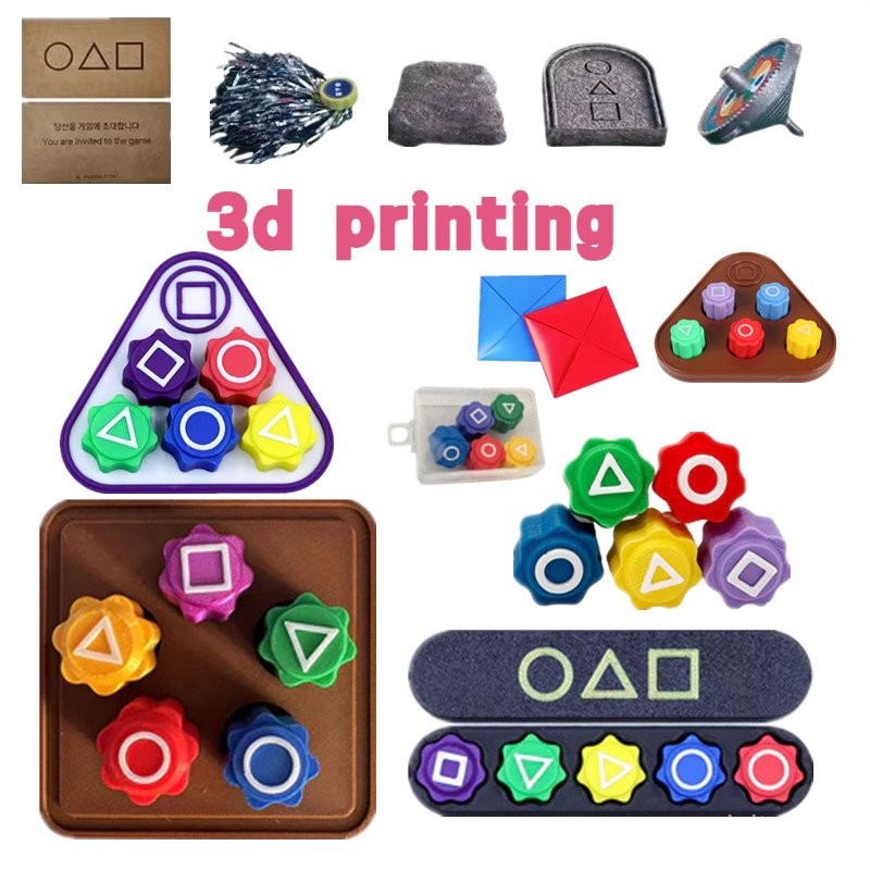 ของเล่นพิมพ์ 3D Gonggi Konggi เกม หมากเก็บ squid game JackStone เกาหลี / ของเล่นเกมปลาหมึก หมากเก็บเ