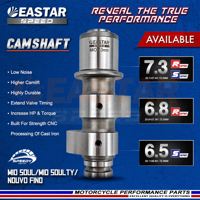 แคมแต่ง EASTARSPEED สำหรับ MIO SPORTY MIO SOUL SOULTY NOUVO FINO 6.5 6.8 7.3