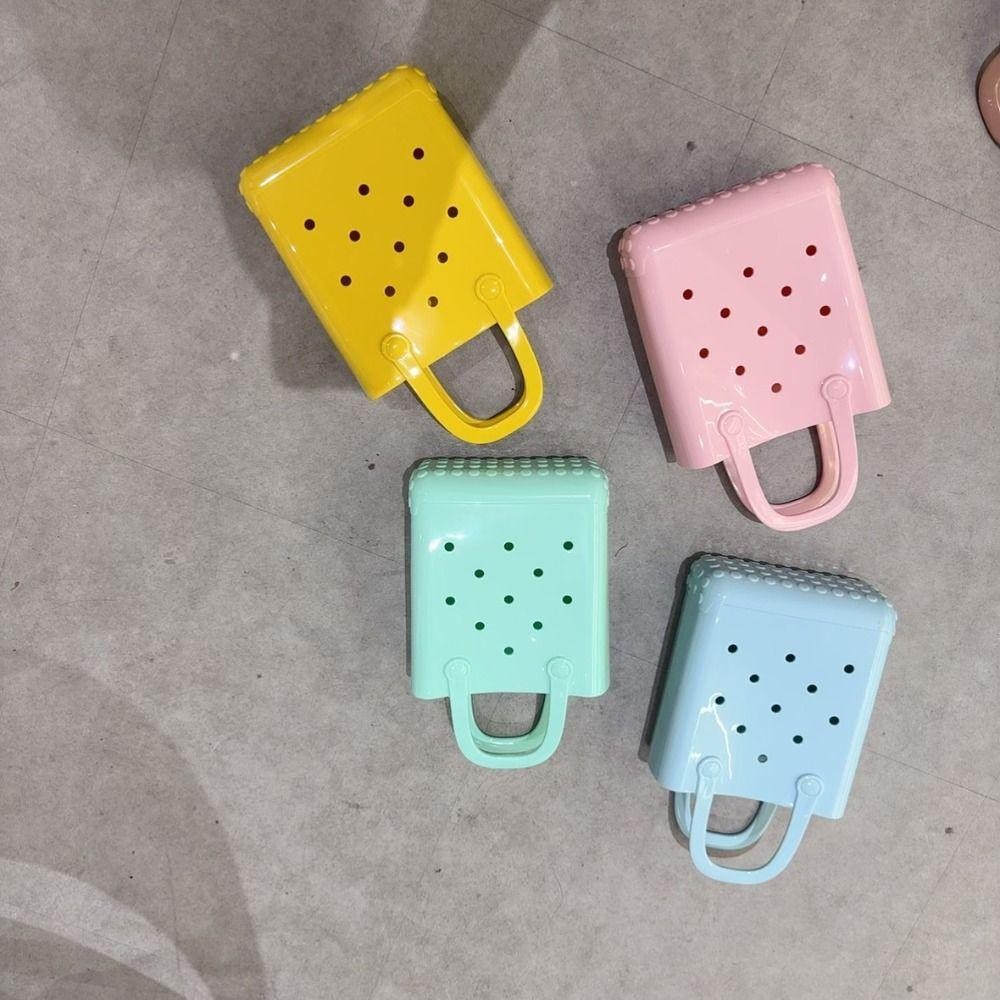 Spepember กระเป๋าชายหาดฤดูร้อน, DIY กระเป๋าถือ PVC สันทนาการพร้อมรู, Anti-slip กันน้ํา Sandproof Candy กระเป๋าถือสีผู้หญิง