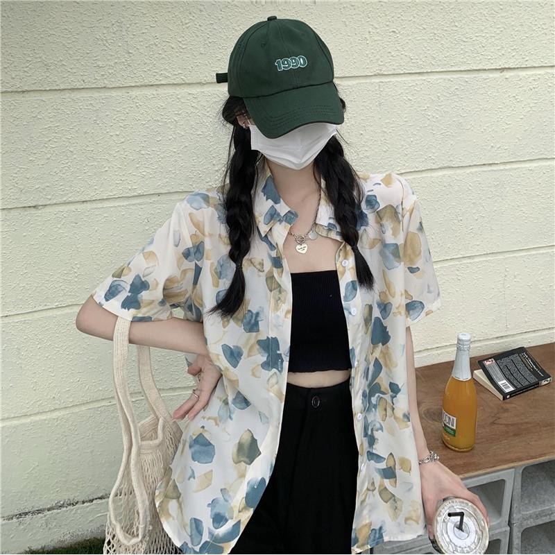 KOKO เสื้อแขนสั้นลายดอก ผู้หญิง ผ้าชีฟอง W223 thumbnail 3