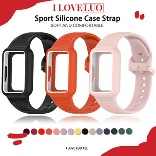 สายยาง for Samsung Galaxy Fit 3 สร้อยข้อมือกีฬาป้องกันหน้าจอ for Huawei Band 10 9 8 NFC