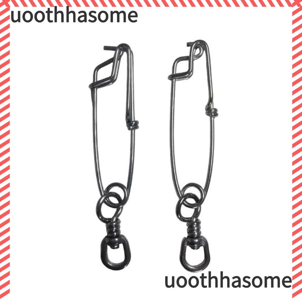 Uothhasome 2 ชิ้น Fishing Snap Connector, การหมุน 360 องศาแหวนตกปลา Rolling Swivel, ขั้วต่อตกปลาสแตนเลส