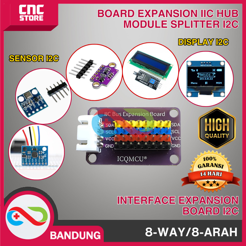 IIC HUB I2C โมดูลแยกอินเทอร์เฟซ Hub บอร์ดขยาย 8 ทางการสื่อสารบอร์ดขยาย