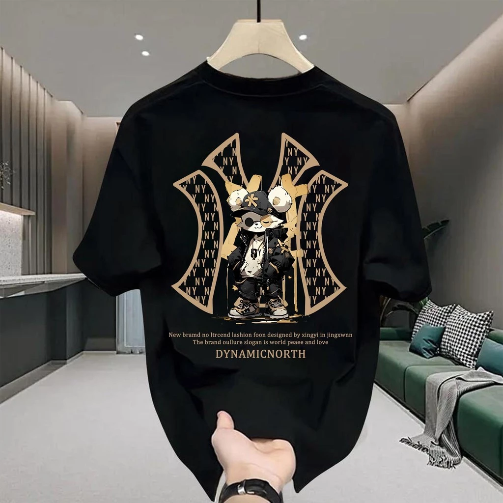 UT shop เสื้อยืดOversize "DYN AMIC NY" t shirt cotton100% เสื้อยืดโอเวอร์ไซส์ คอกลม แฟชั่น เสื้อผ้าสไตล์เกาหลี3XL