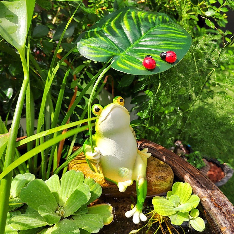 🏷️[Home] 𝓰𝓪𝓻𝓭𝓮𝓷 𝓕𝓻𝓸𝓰 ตุ๊กตากบ กบจําลอง ตกแต่งสวน รูปปั้นกบ  3D Craft กบตกเเต่งสวน อ่างปลา โมเดลสวน