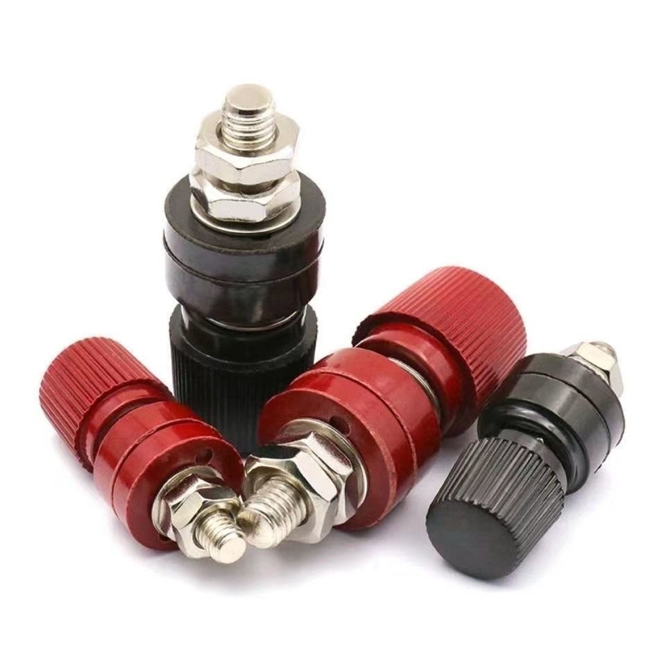 ขั้วเทอร์มินัลกระแสสูง333/555อินเวอร์เตอร์แคลมป์ M6/M8ทนต่ออุณหภูมิสูง8mm/6mm สีแดงและสีดำ