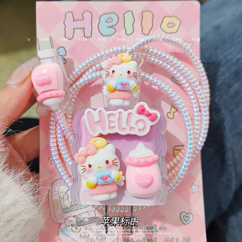 พร้อมส่งจากไทย ชุดถนอมสายชาร์จการ์ตูน สำหรับไอโฟน 18w 20w 35W