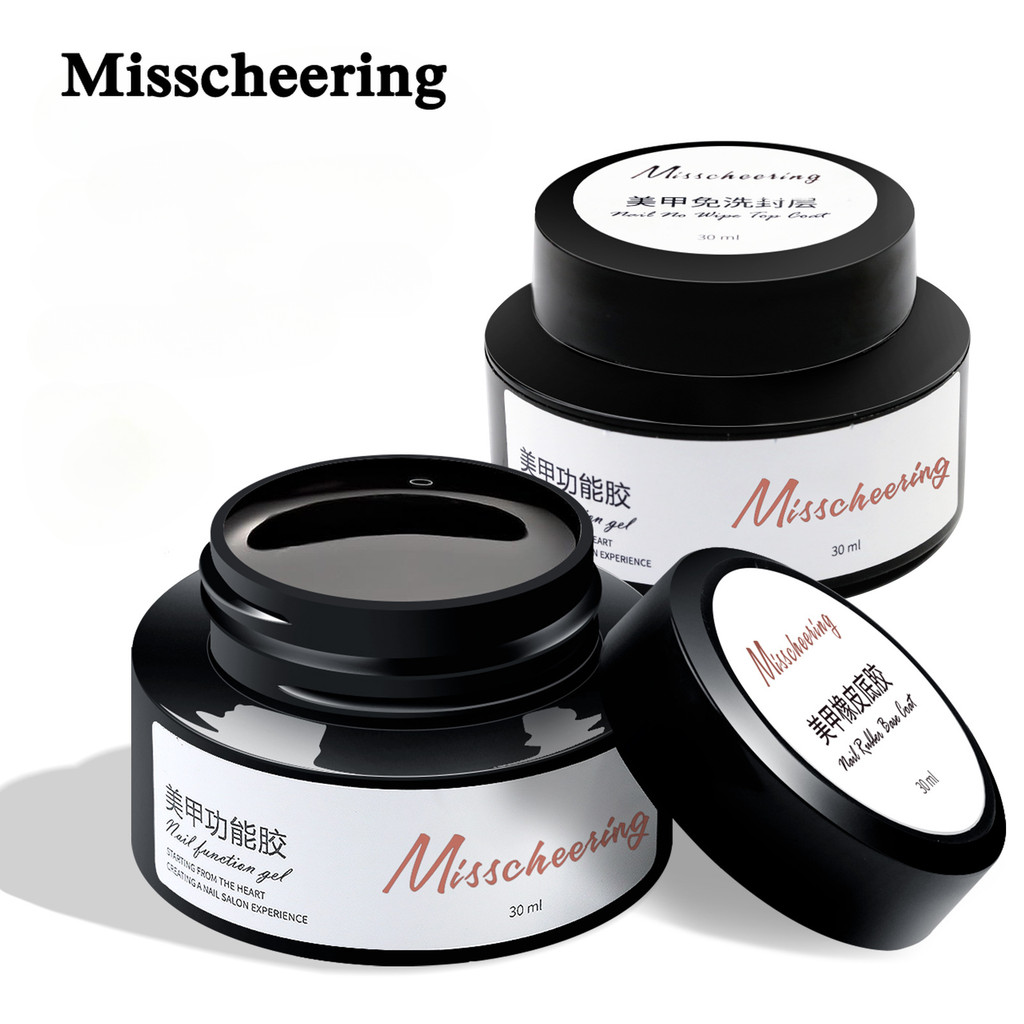 Misscheering Nails 30ml กาวอเนกประสงค์ ชั้นปิดผนึกแบบแข็ง กาวฐานก่อสร้างแบบขยาย กาวเจาะกาว