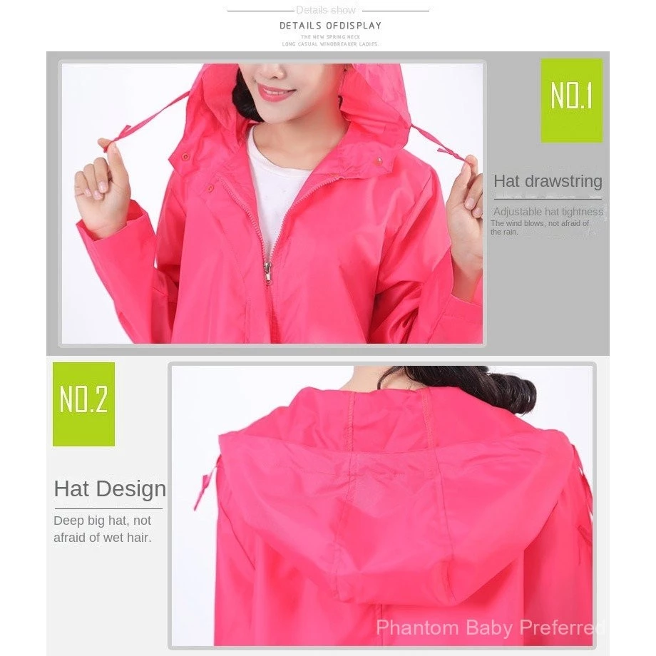 เสื้อกันฝนผู้หญิง สไตล์แฟชั่น กันน้ำ ระบายอากาศ thumbnail 8