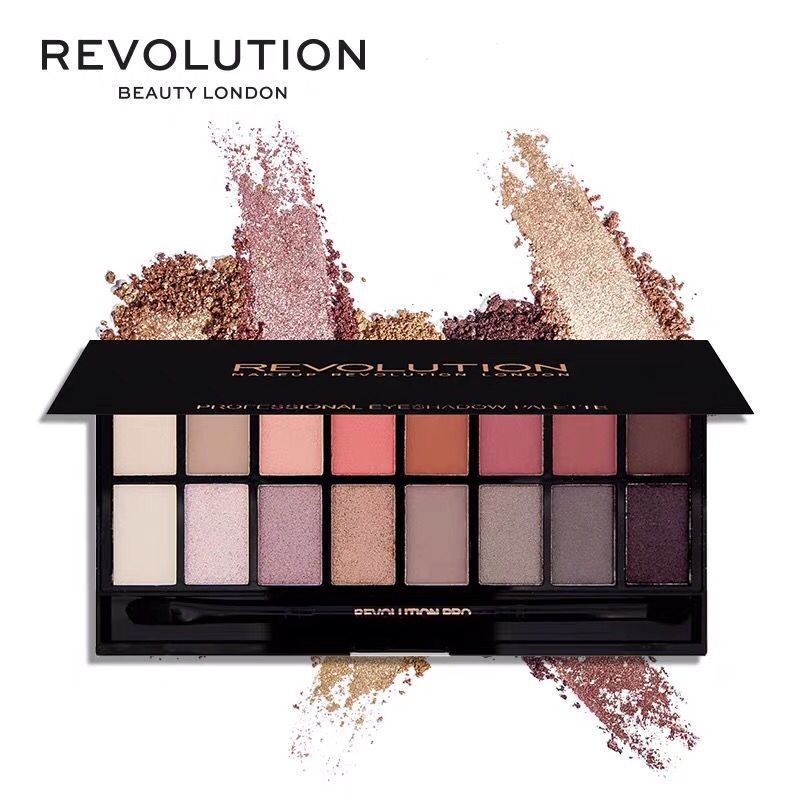 Makeuprevolutionnewtrrals Color Peach Blossom Makeup Eyeshadow Palette Earth Color Brown แต่งหน้า do