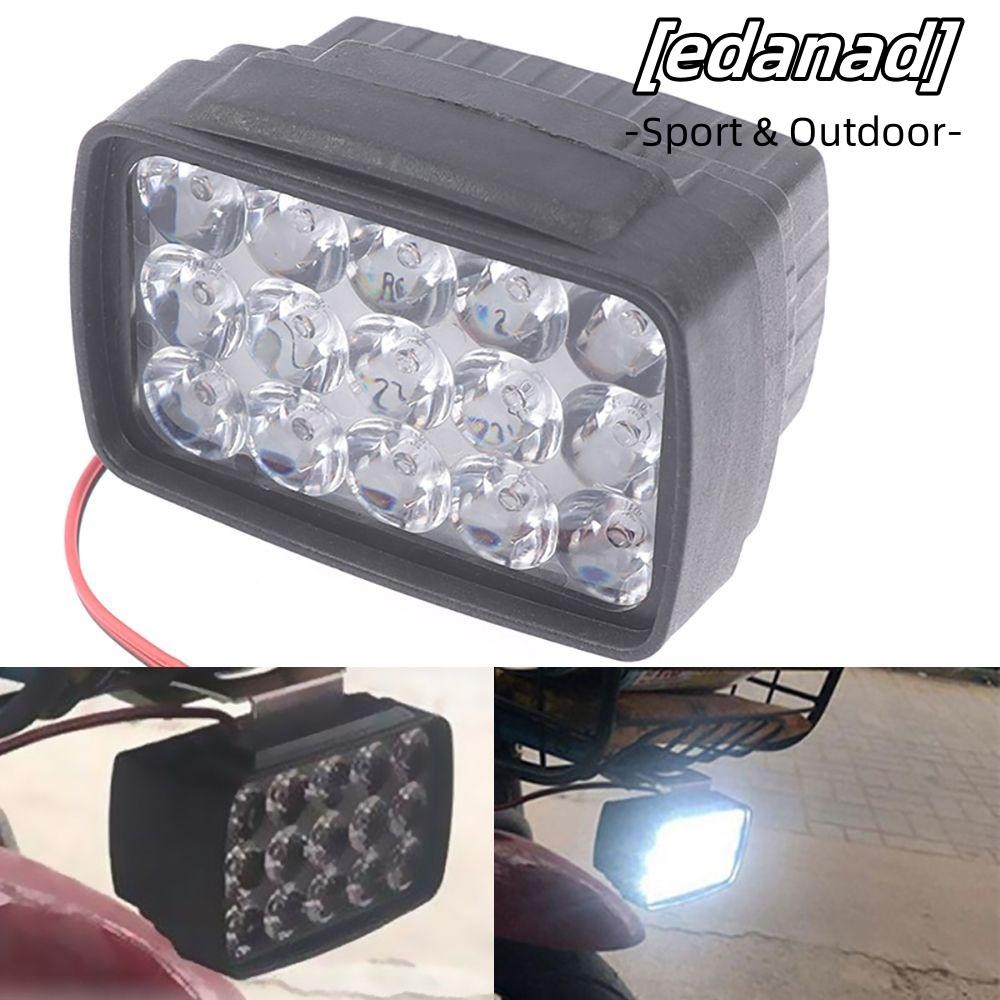 Edanad ไฟหน้ารถจักรยานไฟฟ้า 12V-80V ชิ้นส่วนกระชับสัดส่วน Super Bright 15 โคมไฟ LED