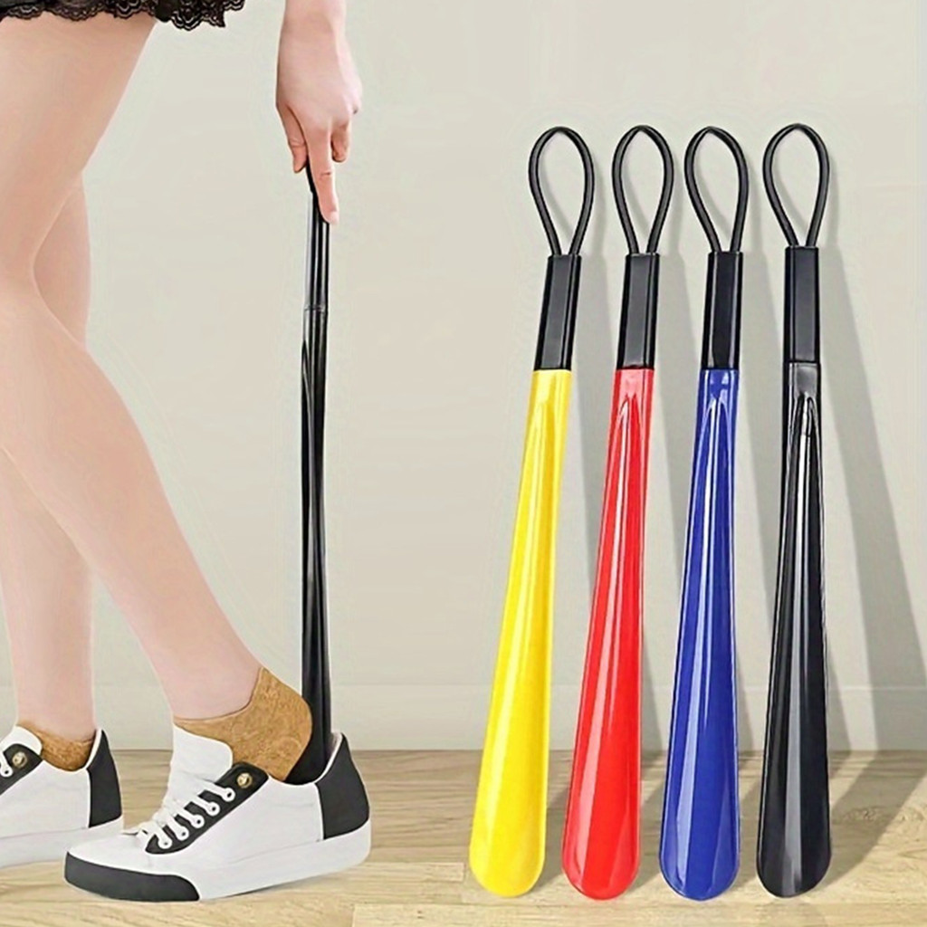 48 ซม.พลาสติกยาว Shoehorn Lazy Shoe Helper ยาวรองเท้า Lifter ดึง Shoehorn Slip Handle ยาว