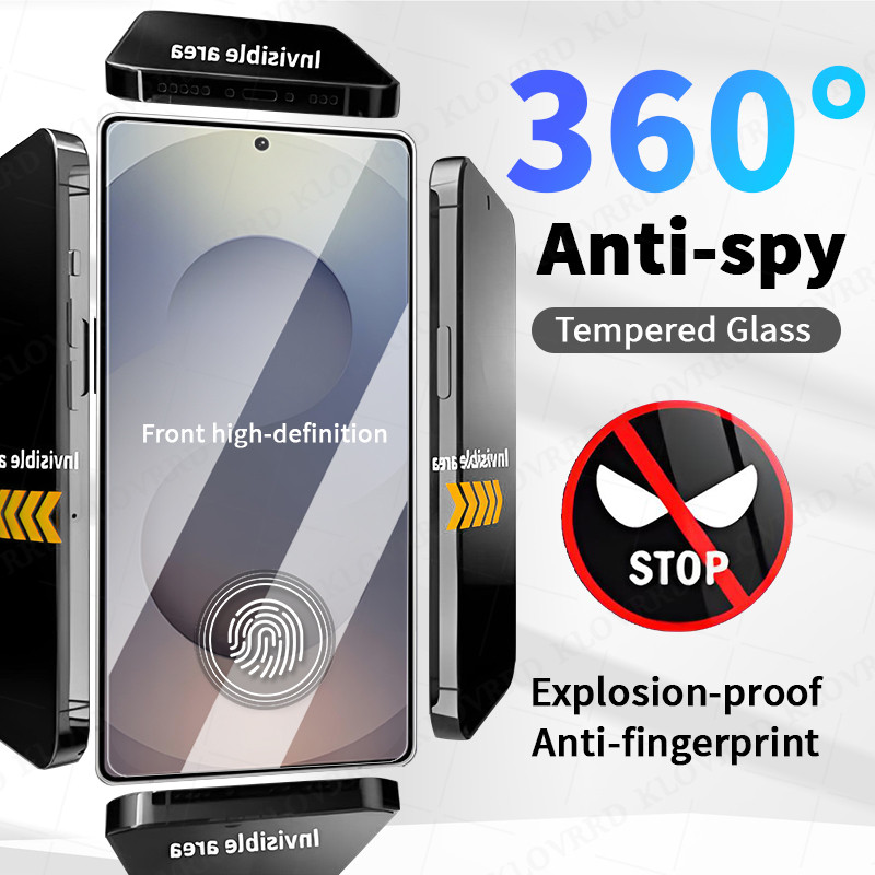 360° ฟิล์มกระจก ฟิล์มกันเสือก สำหรับ Samsung Galaxy S25 Ultra S25 FE S24 Ultra S25 Plus S24 Plus