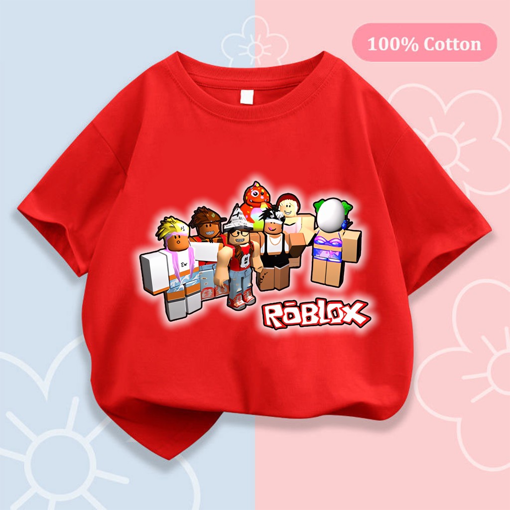 Roblox Borong Baju Tshirt Budak Lelaki Cotton 100 Top Cute Children T Shirt Crew Neck T-Shirt 44