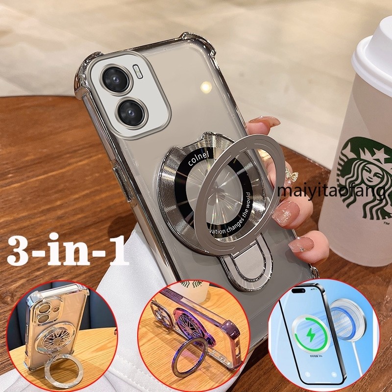 [3 in 1]เคสสําหรับ VIVO Y15S VIVO Y15A VIVO Y01 เคสโทรศัพท์ 1017