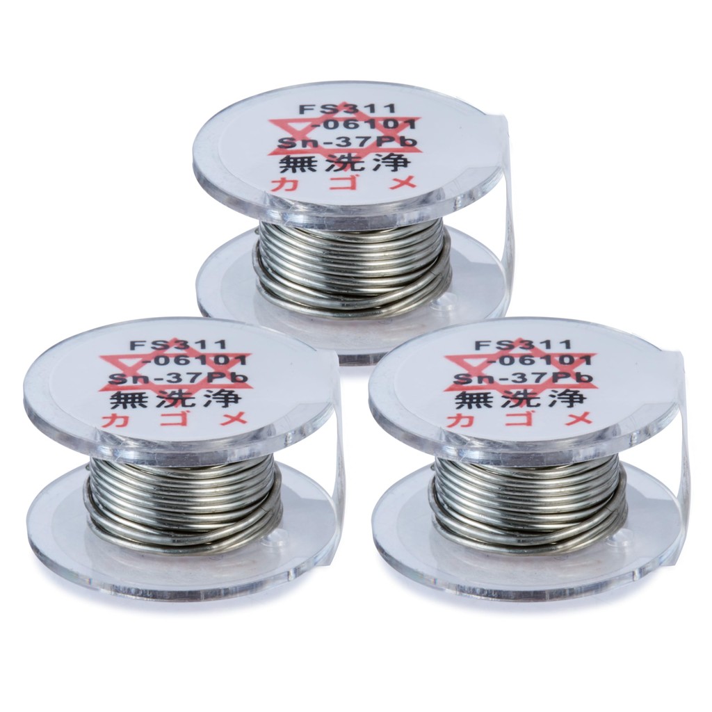 Hakko Hexaol ตะกั่วบัดกรี Sn-37Pb ชนิดปลอดฟลักซ์ Φ0.6 มม. 3 ม. Fs311-06301
