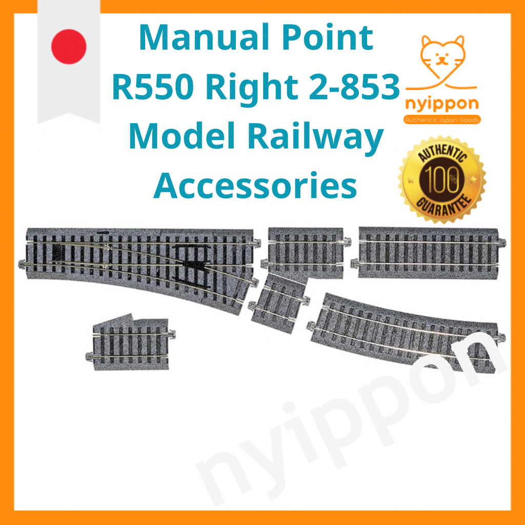 KATO HO Gauge Manual Point R550 Right 2-853 Model Railway Accessories