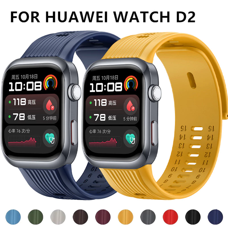 สายรัดซิลิโคนสําหรับhuaweiนาฬิกาd2 Soft Sportสายเปลี่ยนสร้อยข้อมือBreathable WatchbandสําหรับHUAWEIนาฬิกาD2 สายรัดข้อมือ