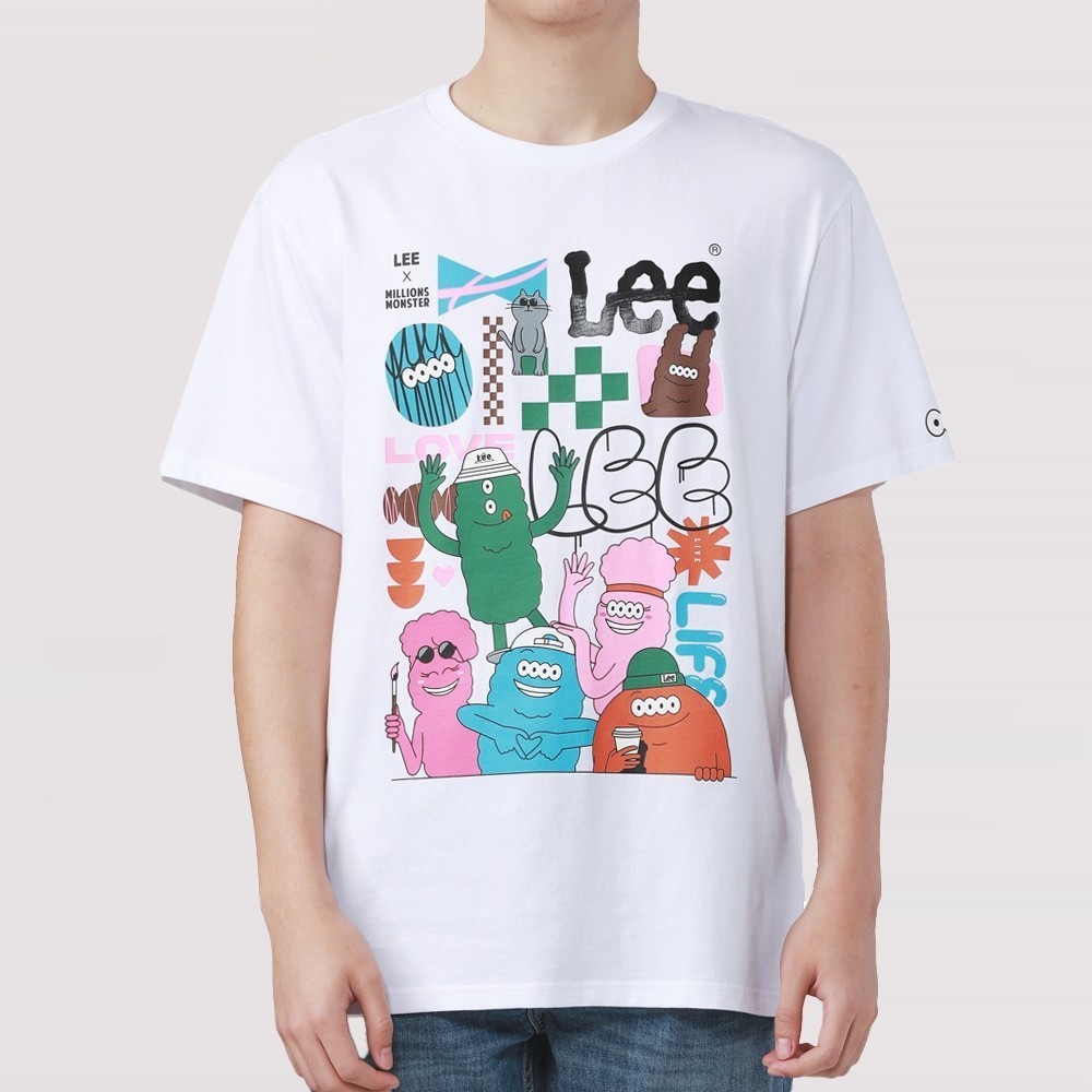 [2025 NEW] LEE เสื้อยืดแขนสั้นผู้ชาย คอลเลคชั่น Lee x MillionsMonster ทรง Comfort รุ่น LE F324MTSSN7