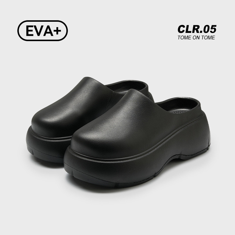 Ayuer 6.5 ซม.หนา soled Elevating Muller รองเท้าสําหรับผู้หญิงกลางแจ้งลื่นและไม่ลื่นเท้าเหม็น Anti-collision Chef รองเท้า