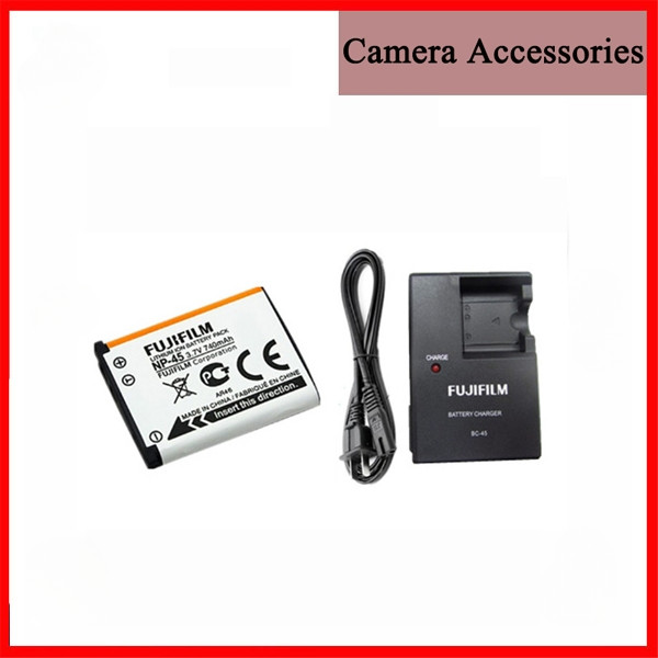 อุปกรณ์เสริมกล้อง Fujifilm XP70 XP80 XP90 XP120 XP11 XP22 กล้องดิจิตอล NP-45 แบตเตอรี่ + เครื่องชาร์