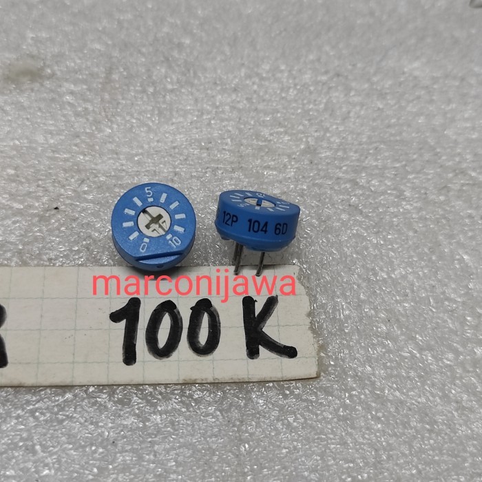 AS01 trimpot VR 104 100K ohm G12P ญี่ปุ่นตัดแต่งด้านบน