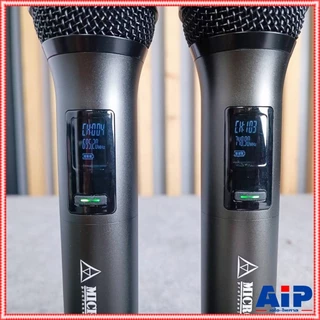 สีดำ MICROTECH ET-777A ไมค์ลอย ถือคู่ UHF เครื่องรับเล็ก ET 777A ET777A ไมค์ลอยมือถือคู่UHF ไมโครโฟนแบบไร้สาย เอไอ-ไพศาล