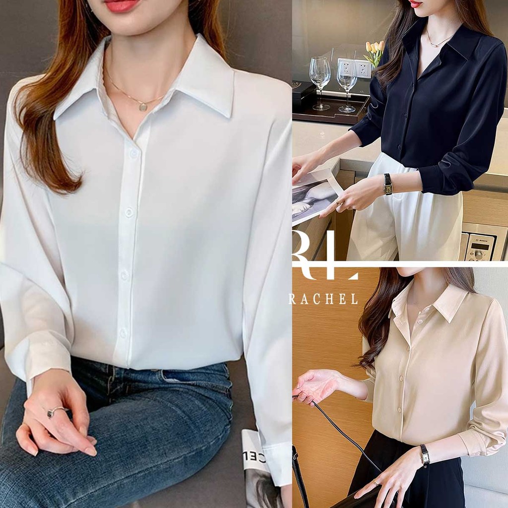 เสื้อเชิ้ตแขนยาวผู้หญิง ใหม่ล่าสุด ผ้าชีฟอง บางเบาและสวมใส่สบาย – โปรปัง