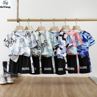 [ZY] 70-160 Ready Stock เสื้อยืดแขนสั้นลําลองสําหรับเด็กชุดร…