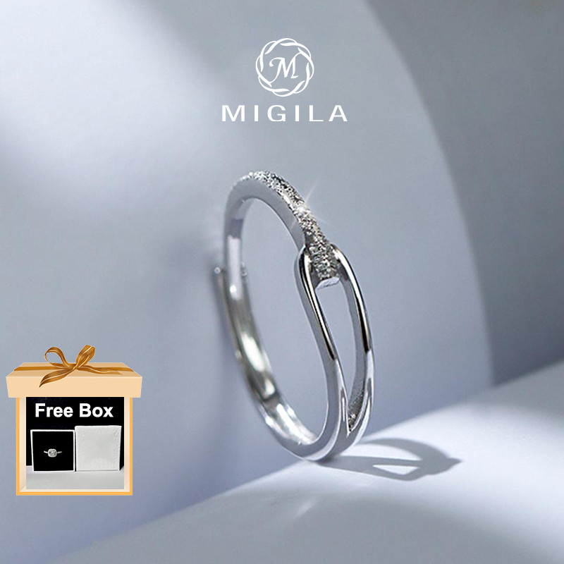 ของขวัญรับปริญญา MIGILA Mobius Ring ความเรียบง่ายโรแมนติก,ผู้หญิงเปิดปรับได้,ไม่ขัดสี,y2k