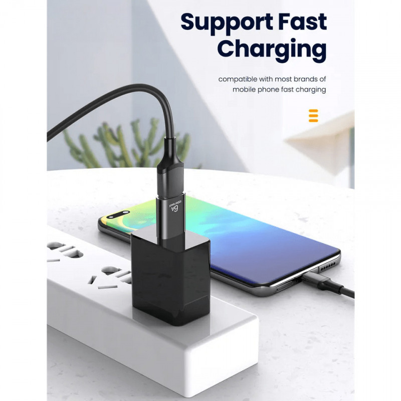 USB to Type C OTG อะแดปเตอร์ 6A 120W USB3.0 ชาร์จเร็ว รองรับ OTG สำหรับ MacBook Android สมาร์ทโฟน