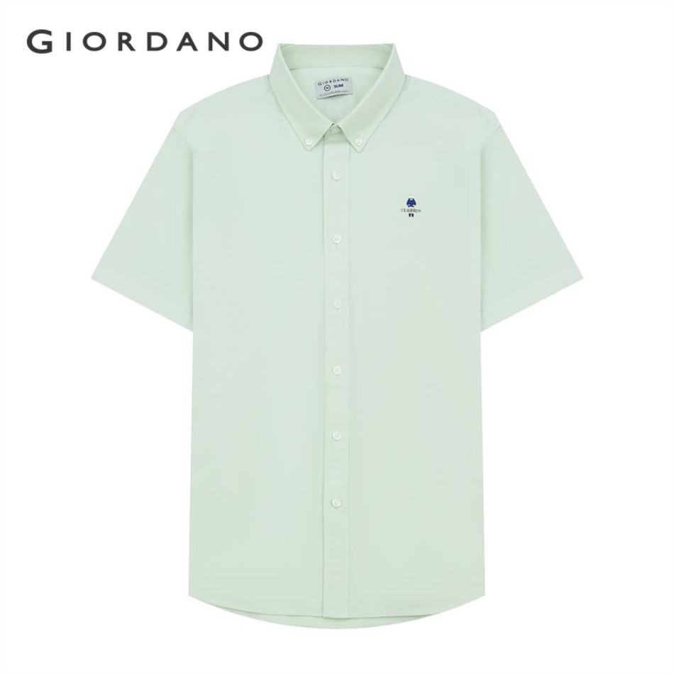 GIORDANO เสื้อเชิ้ตผู้ชาย Men's Slim Oxford Shirts 01045243