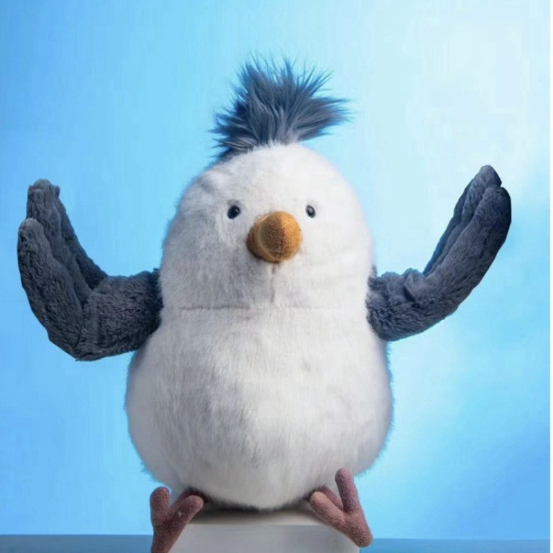 Chip Seagull น่ารักนุ่ม Plush ของเล่นนุ่มสบาย Little Seagull หมอนโซฟามาพร้อมกับ Sleeping Ragdoll Comfort ตุ๊กตาตกแต่งตกแต่งของขวัญวันเกิด