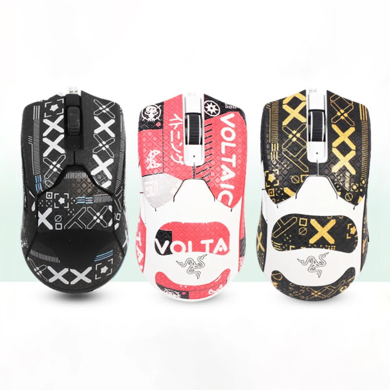 Mouse Grip เทปสเก็ตสติกเกอร์ทําด้วยมือลื่นดูดเหงื่อสําหรับ Razer Viper Ultimate V2 PRO Mini เมาส์ไร้สาย