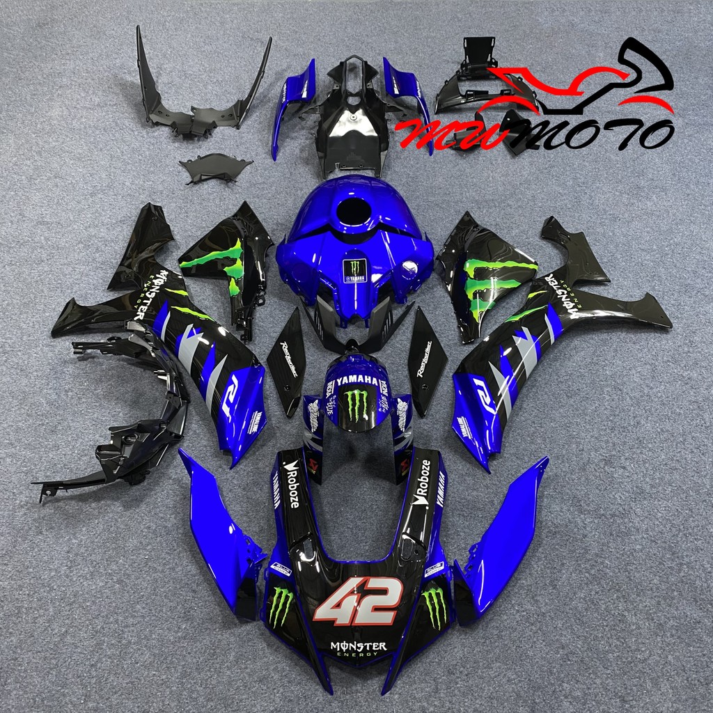ร้านคนไทยรับประกันชุดแฟริ่งสีน้ำเงินทั้งคันสำหรับ YAMAHA YZF-R7 ปี 2022–2023ชุดเปลือกรถแต่งสปอร์ต(Pi