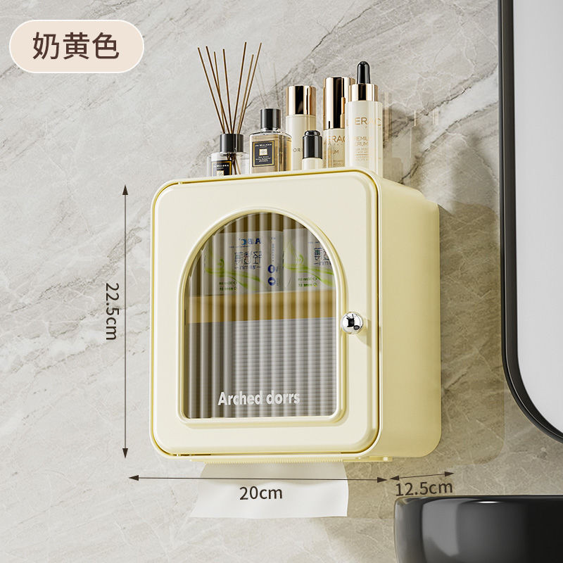 卫生间纸盒免打孔ผนัง挂式纸盒防水架置物架纸两用纸巾架กล่องใส่กระดาษชําระในห้องน้ําไม่พรุนติดผนังกล่องกระดาษทิชชูnababy999.my2
