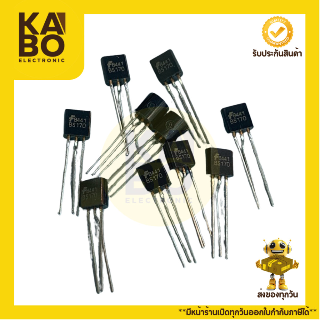BS170 แท้ MOSFET -N-CH-TO92(ราคาต่อชิ้น)มีพร้อมส่งในไทย