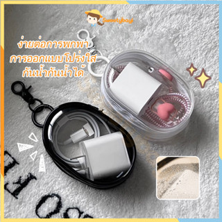 SWEETYBAYI กระเป๋าเก็บสายชาร์จ กันน้ําและกันฝุ่น ถุงเก็บหูฟั…
