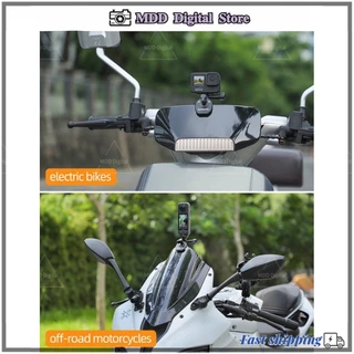 สําหรับ DJI Action 5 Pro/GoPro 13 12/กระเป๋า 3/Insta360 Ace Pro 2 X4 Go 3S คลิปกระจกรถจักรยานยนต์อลูมิเนียม Mount