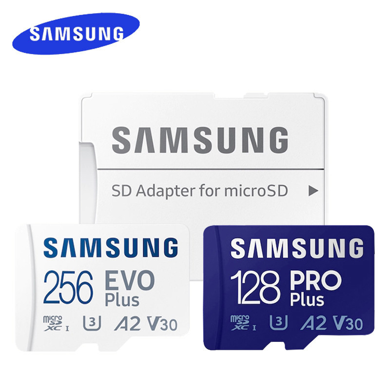 Samsung EVO Plus Micro SD 128gb การ์ด TF การ์ด Micro SD / TF 256gb 64gb แฟลชไมโครการ์ด 512GB การ์ดหน่วยความจํา 128gb Micro SD สําหรับโทรศัพท์