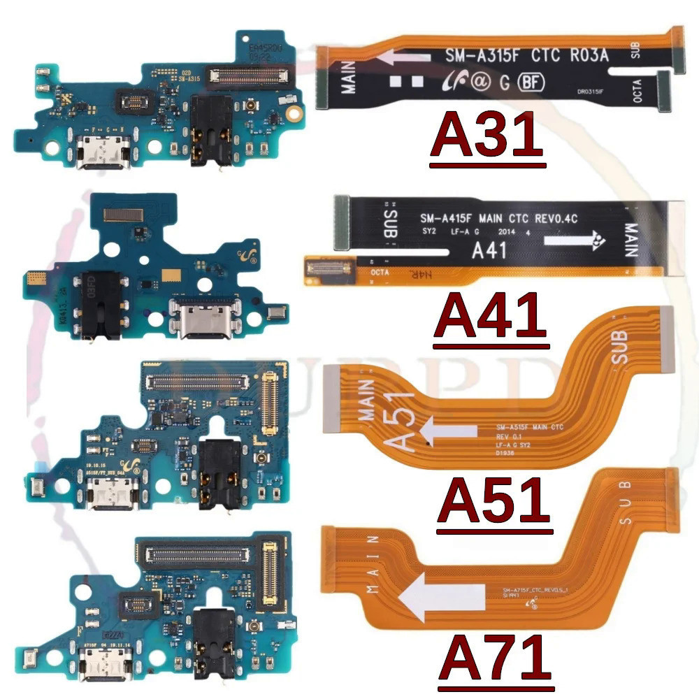 พอร์ตชาร์จ USB และสายเคเบิลเมนบอร์ด สําหรับ Samsung Galaxy A31 A41 A51 A71 A516N A716