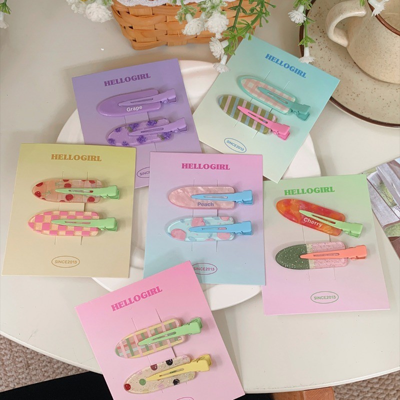กิ๊บติดผม ไร้รอยต่อ สีสันสดใส เครื่องประดับผม สําหรับผู้หญิง จํานวน 1 ชิ้น