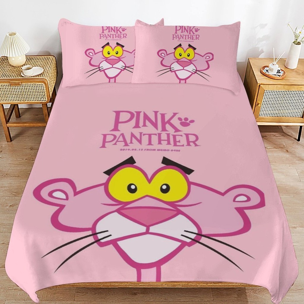 Pink Panther 3 in 1 ชุดเครื่องนอน ผ้าห่ม ปลอกหมอนนุ่ม ระบายอากาศ พิมพ์ลาย (2 ชิ้น)
