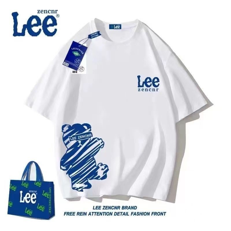 2024 Lee NASA เสื้อยืดโอเวอร์ไซส์ผู้ชาย ผู้หญิง คอกลม แขนสั้น #0060
