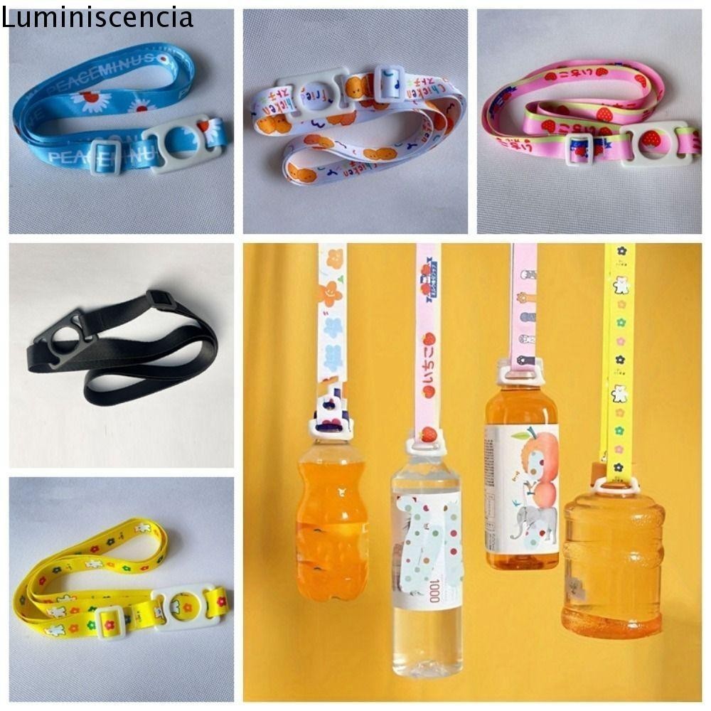 Luminiscencia สายคล้องขวดน้ํา แบบคล้องไหล่ ลายการ์ตูน ปรับได้ คุณภาพสูง สําหรับฤดูร้อน