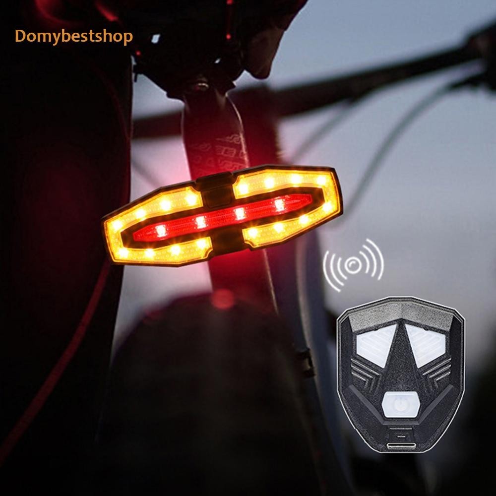 [Domybestshop.th] ไฟฉายสัญญาณเลี้ยว LED ไร้สาย ชาร์จ USB สําหรับรถจักรยาน