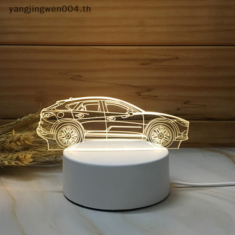 Yangwen ฐานโคมไฟอะคริลิค LED ABS 3D อุปกรณ์เสริม สําหรับตั้งโต๊ะ
