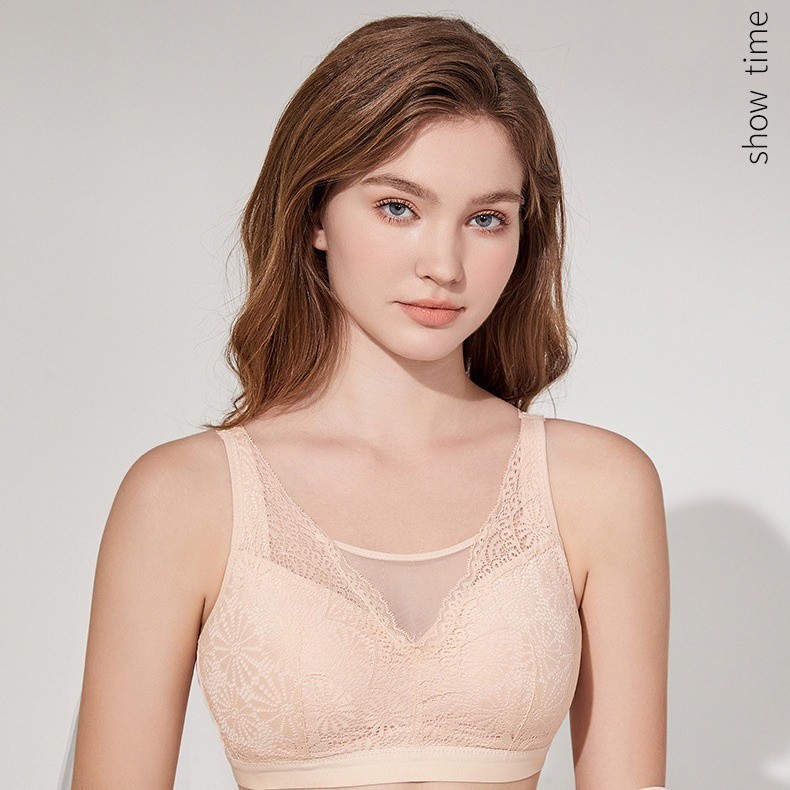 ชุดชั้นในนุ่มสบายสําหรับ Mastectomy หน้าอกป้องกันการหย่อนคล้อยพร้อมกระเป๋าสําหรับหน้าอกซิลิโคนสําหรับผู้หญิงมะเร็งเต้านม