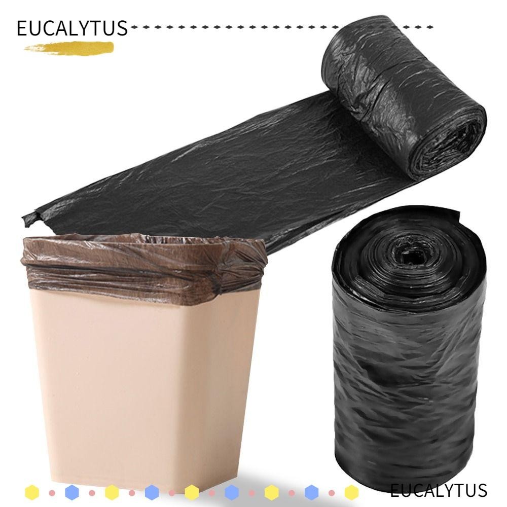 Eutus ถุงขยะพลาสติก แบบใช้แล้วทิ้ง ขนาด 40x50 ซม. สีดํา สําหรับห้องครัว ห้องน้ํา 13 ถุง ต่อม้วน 1 ม้วน