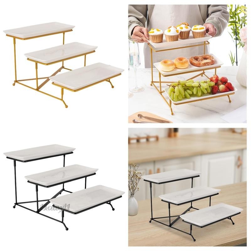 [Homyl1] ชั้นวางผลไม้ คัพเค้ก อาหาร 3 ชั้น สําหรับขนมหวาน เค้ก